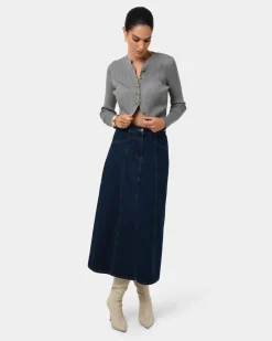Abaya Button Crop Knit