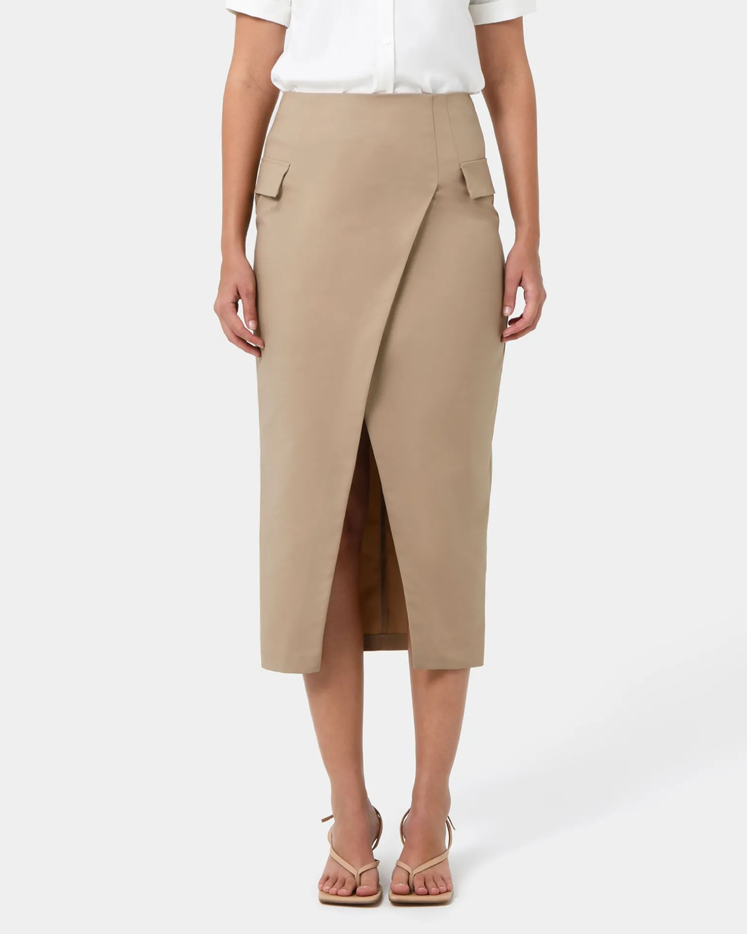 Abby Asymmetric Tailored Skirt