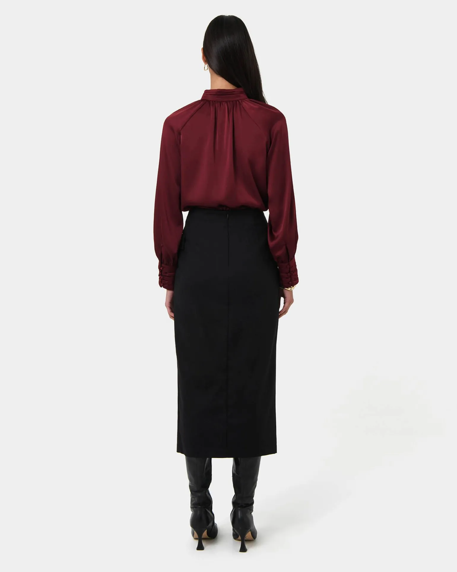 Abby Asymmetric Tailored Skirt