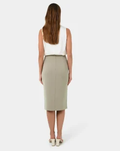 Ace Side Button Skirt