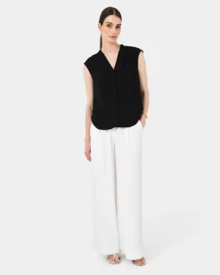 Adelaide V-neck Cap Sleeve Top