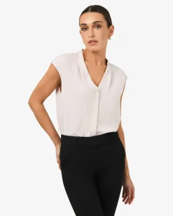Adelaide V-neck Cap Sleeve Top
