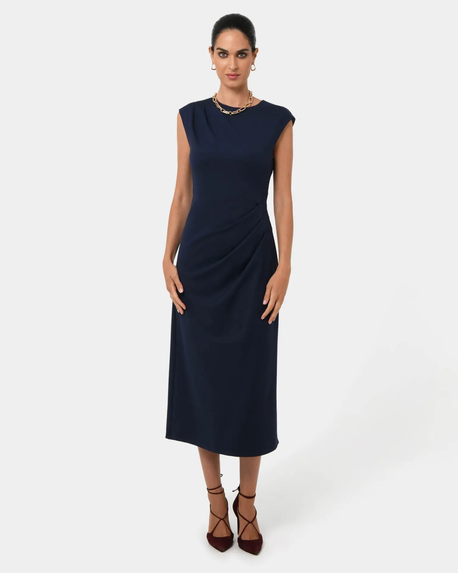 Adele Pleated Midi Dress