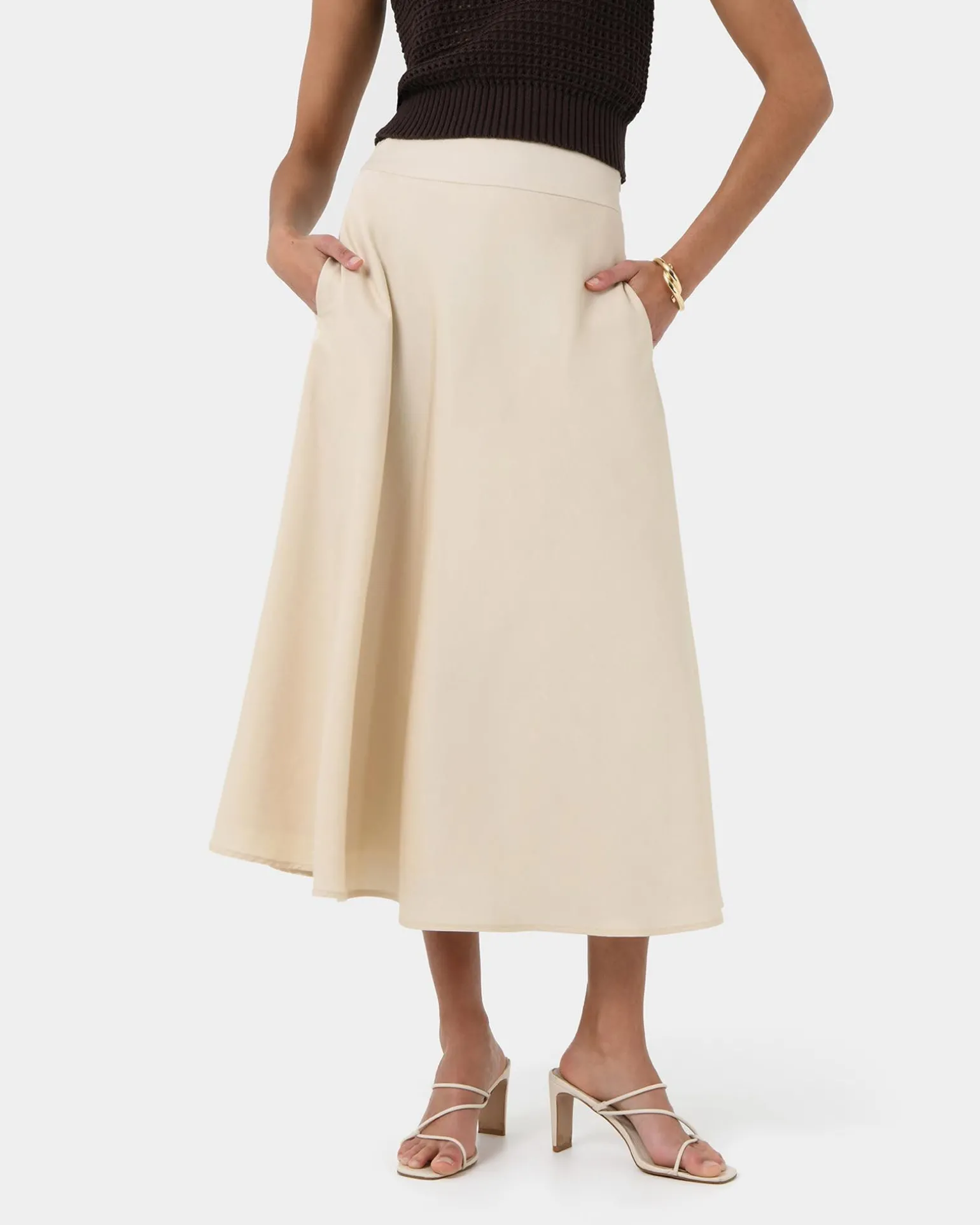 Aiya Bias Midi Skirt