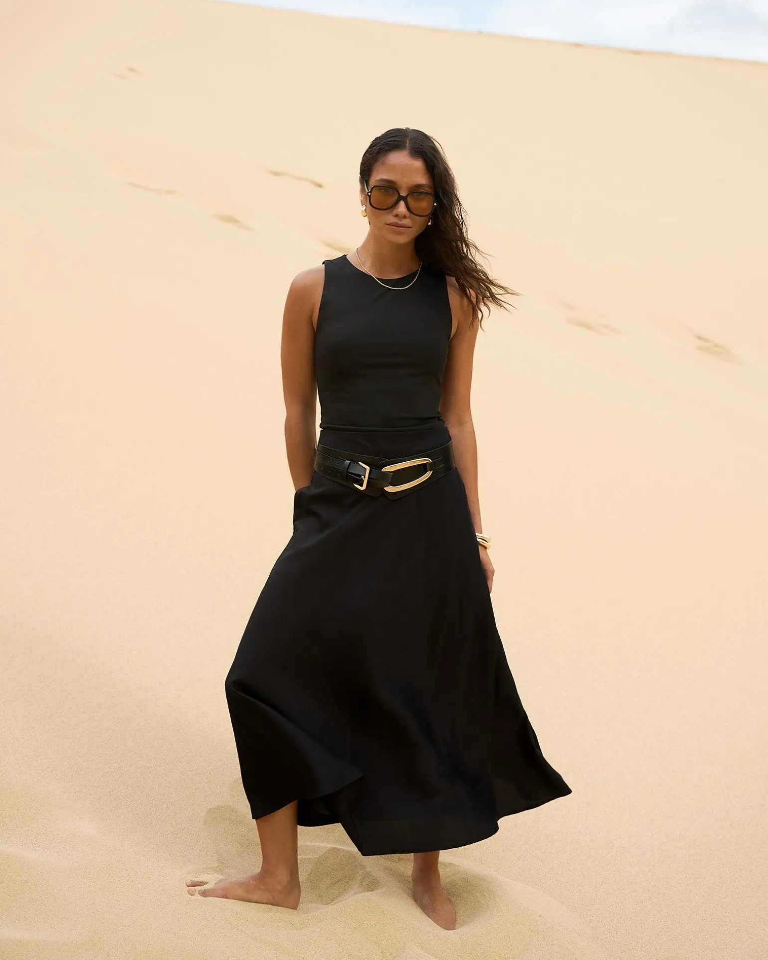 Aiya Bias Midi Skirt