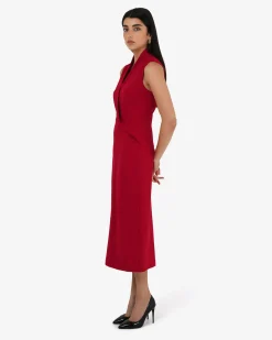 Alaia Twisted Lapel Midi Dress