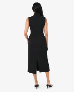 Alaia Twisted Lapel Midi Dress