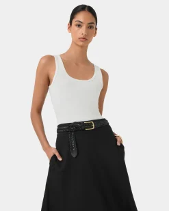 Alexandra Woven Leather Belt