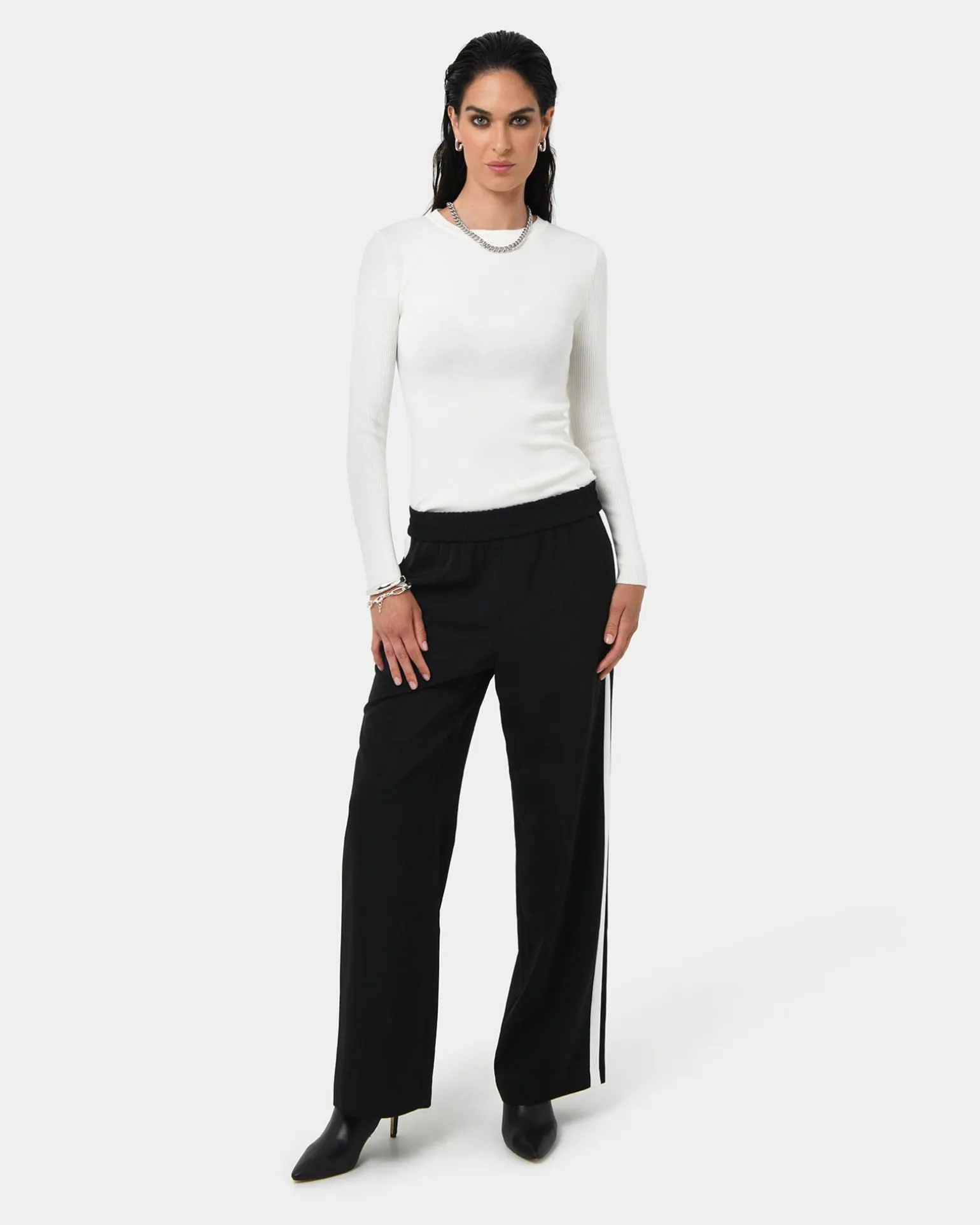 Alla Contrast Elastic Pants
