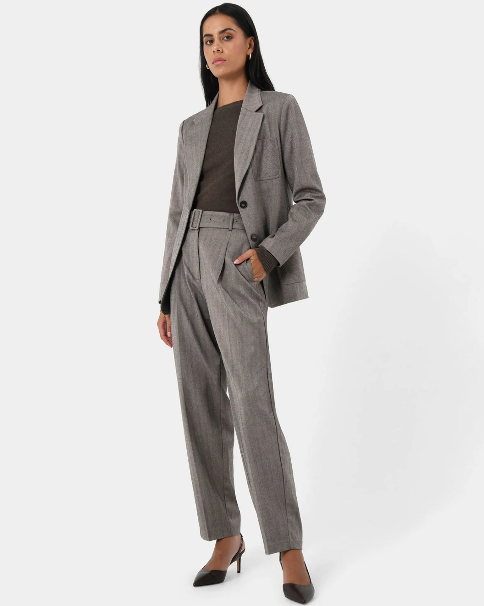 Allara Herringbone Jacket