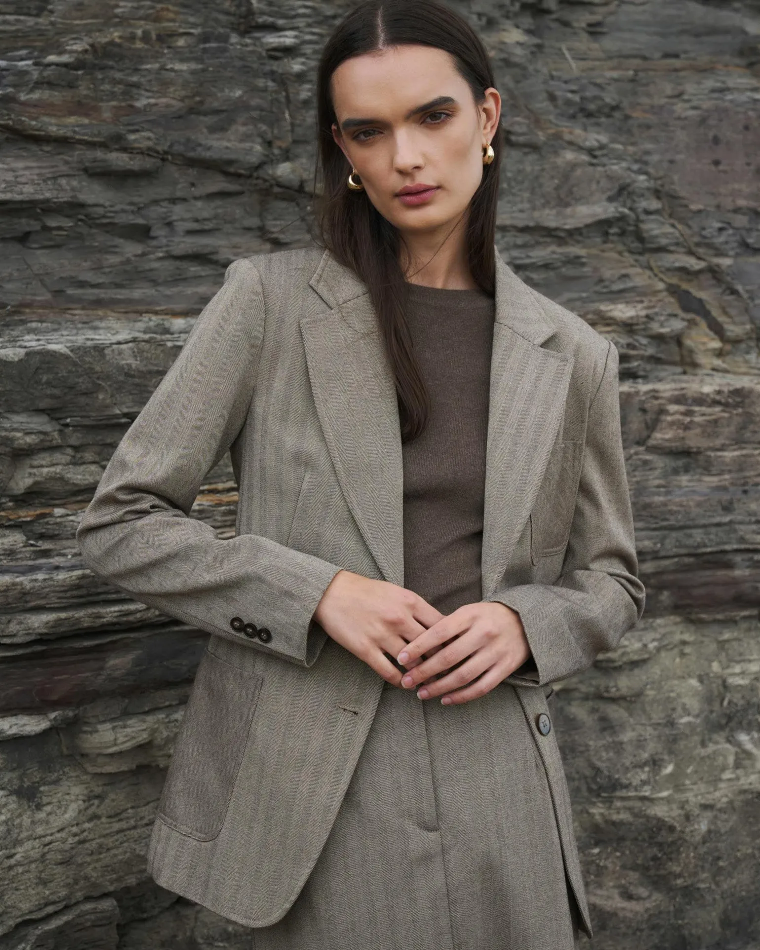 Allara Herringbone Jacket