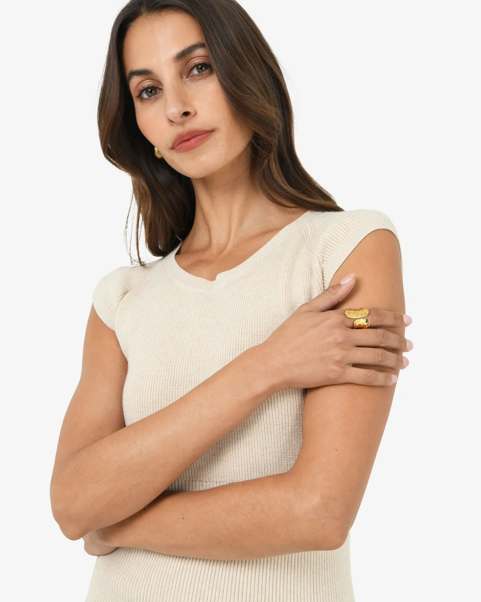 Amara Gold Plated Open Ring