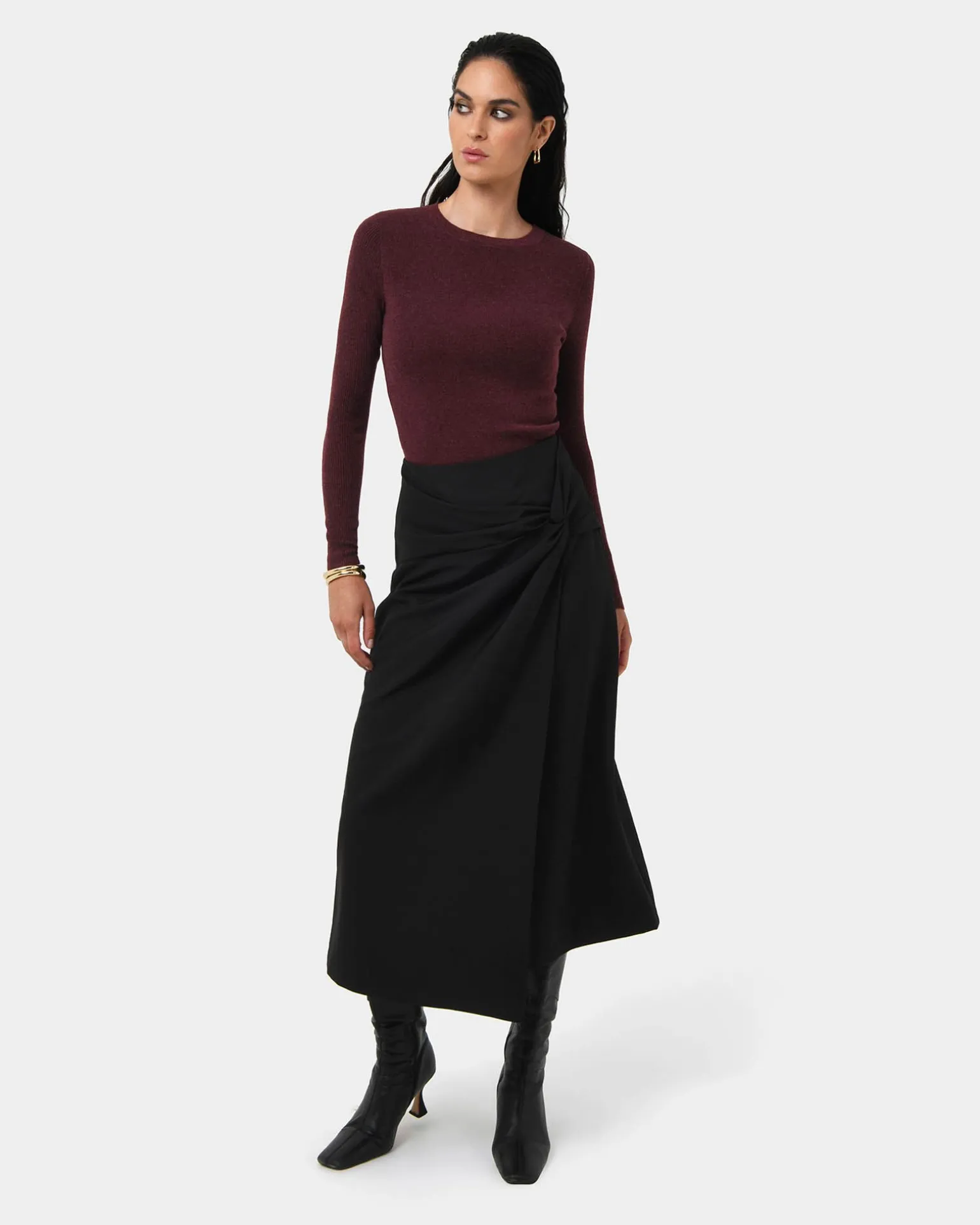 Amera Twist Midi Skirt