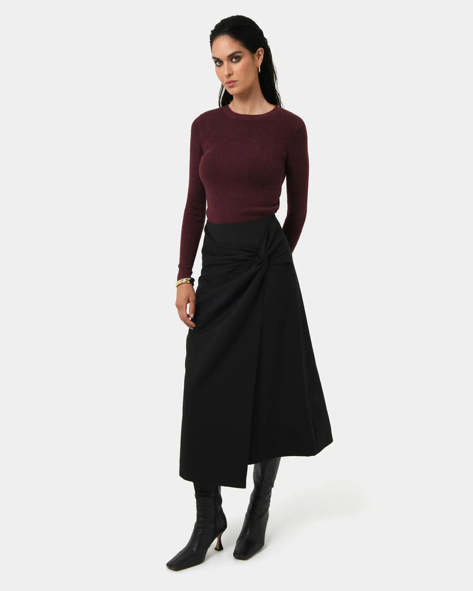 Amera Twist Midi Skirt