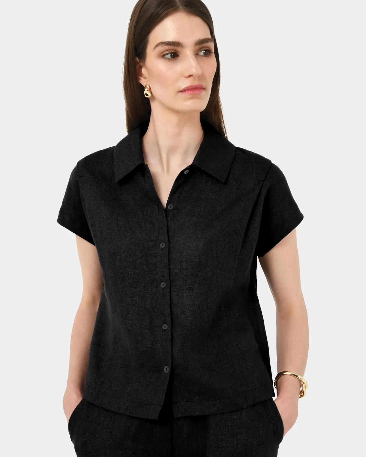 Ami Linen Collar Shirt