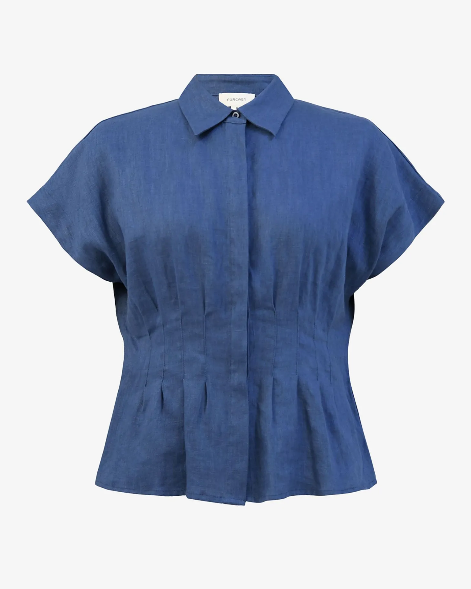 Ami Linen Pleated Tuck Shirt