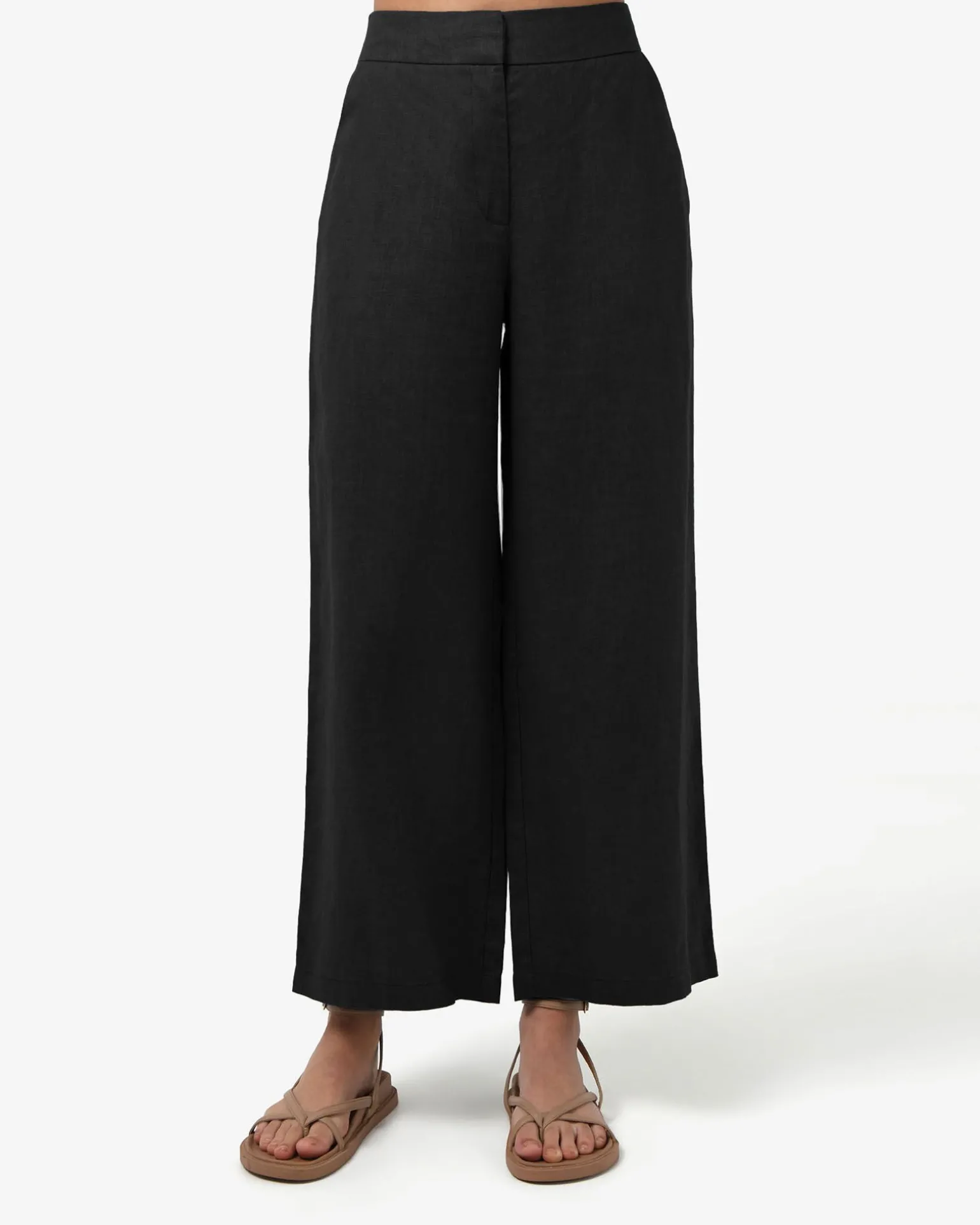 Ami Wide Leg Linen Pants