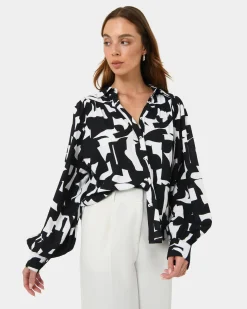 Anella Monochrome Print Blouse