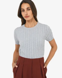 Anita Short Sleeve Cable Knit