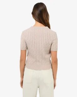 Anita Short Sleeve Cable Knit