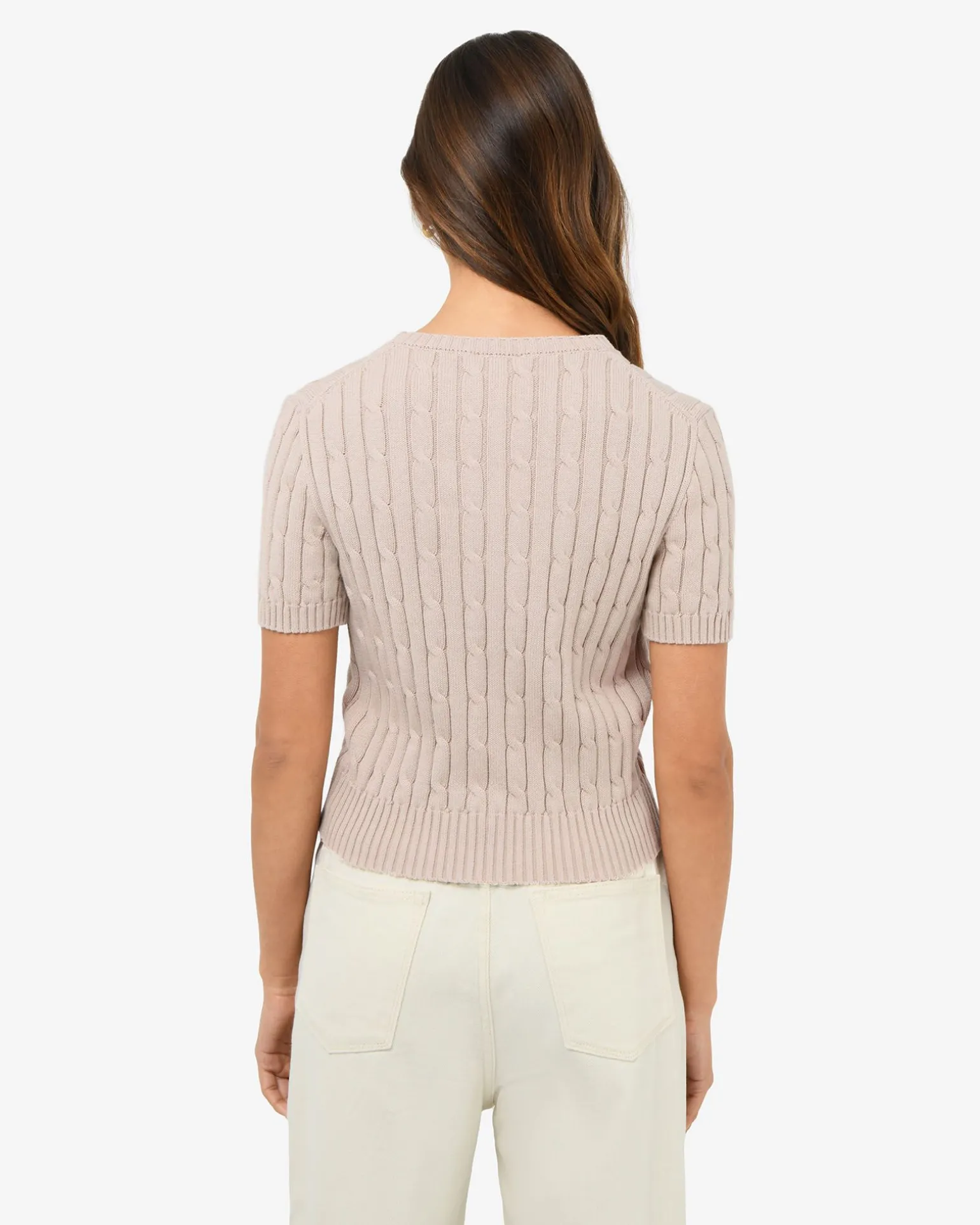 Anita Short Sleeve Cable Knit