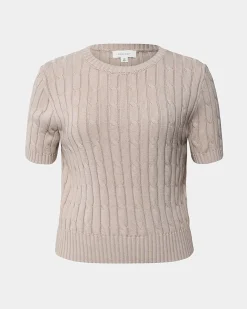Anita Short Sleeve Cable Knit