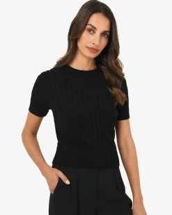 Anita Short Sleeve Cable Knit