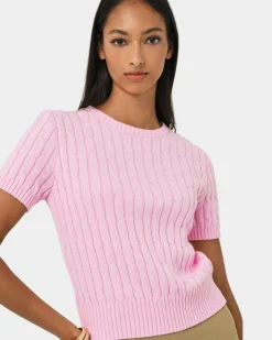 Anita Short Sleeve Cable Knit