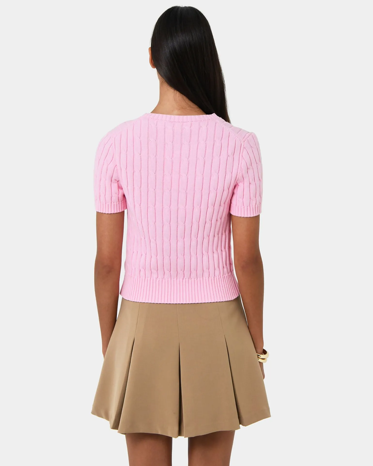 Anita Short Sleeve Cable Knit