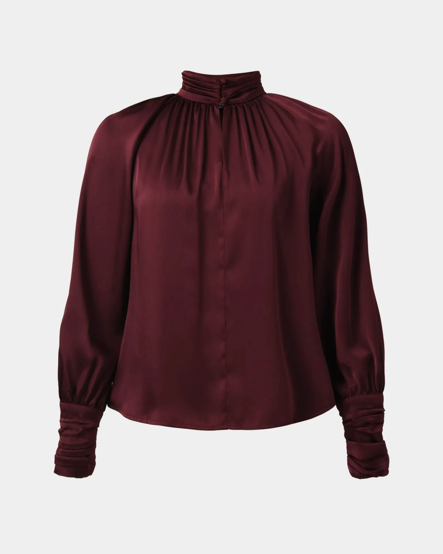 Anna Pleated Satin Blouse