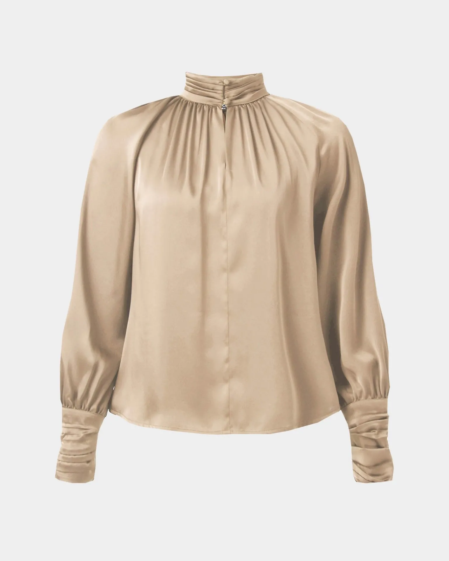 Anna Pleated Satin Blouse