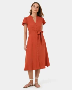 Anne Linen Midi Dress