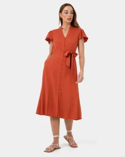 Anne Linen Midi Dress