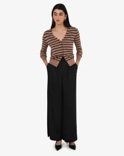 Arabell V-neck Stripe Cardigan