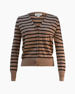 Arabell V-neck Stripe Cardigan