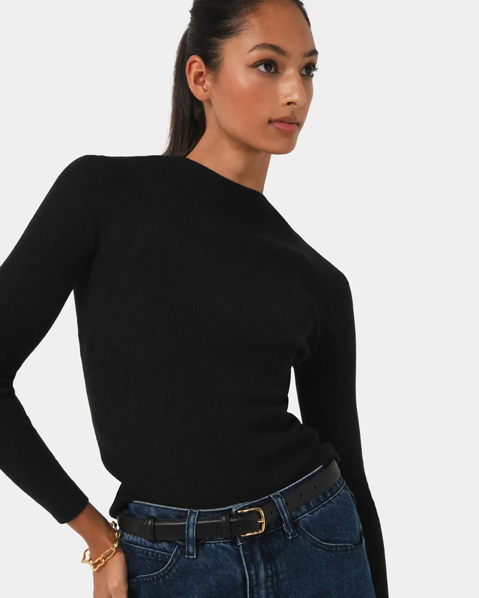 Avelyn Mock Neck Knit