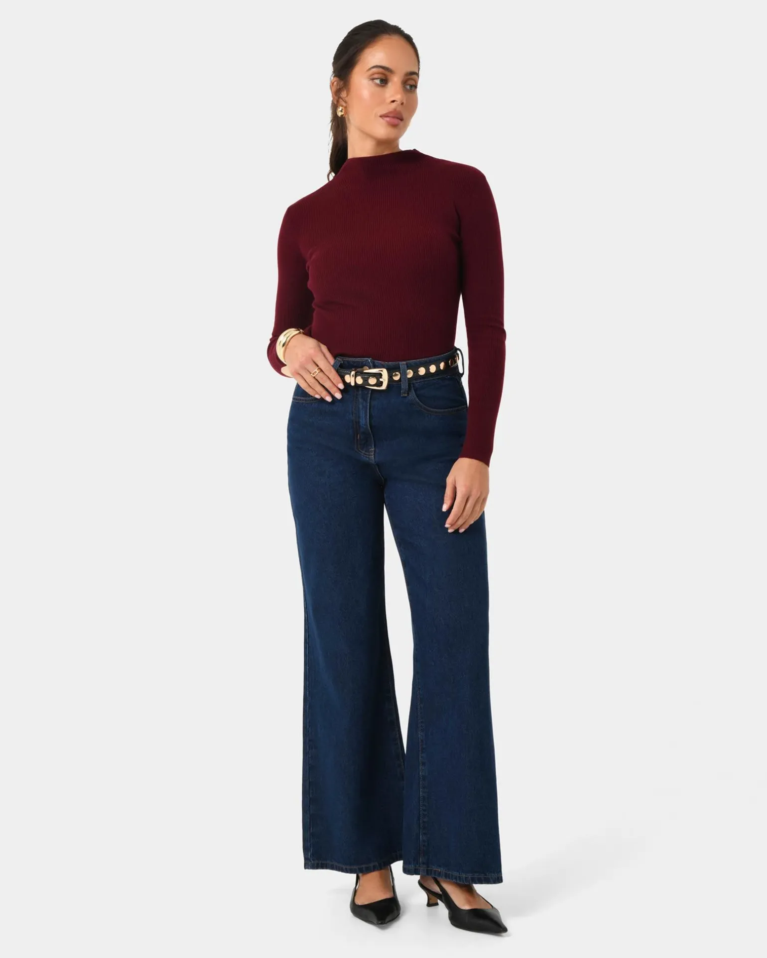 Avelyn Mock Neck Knit