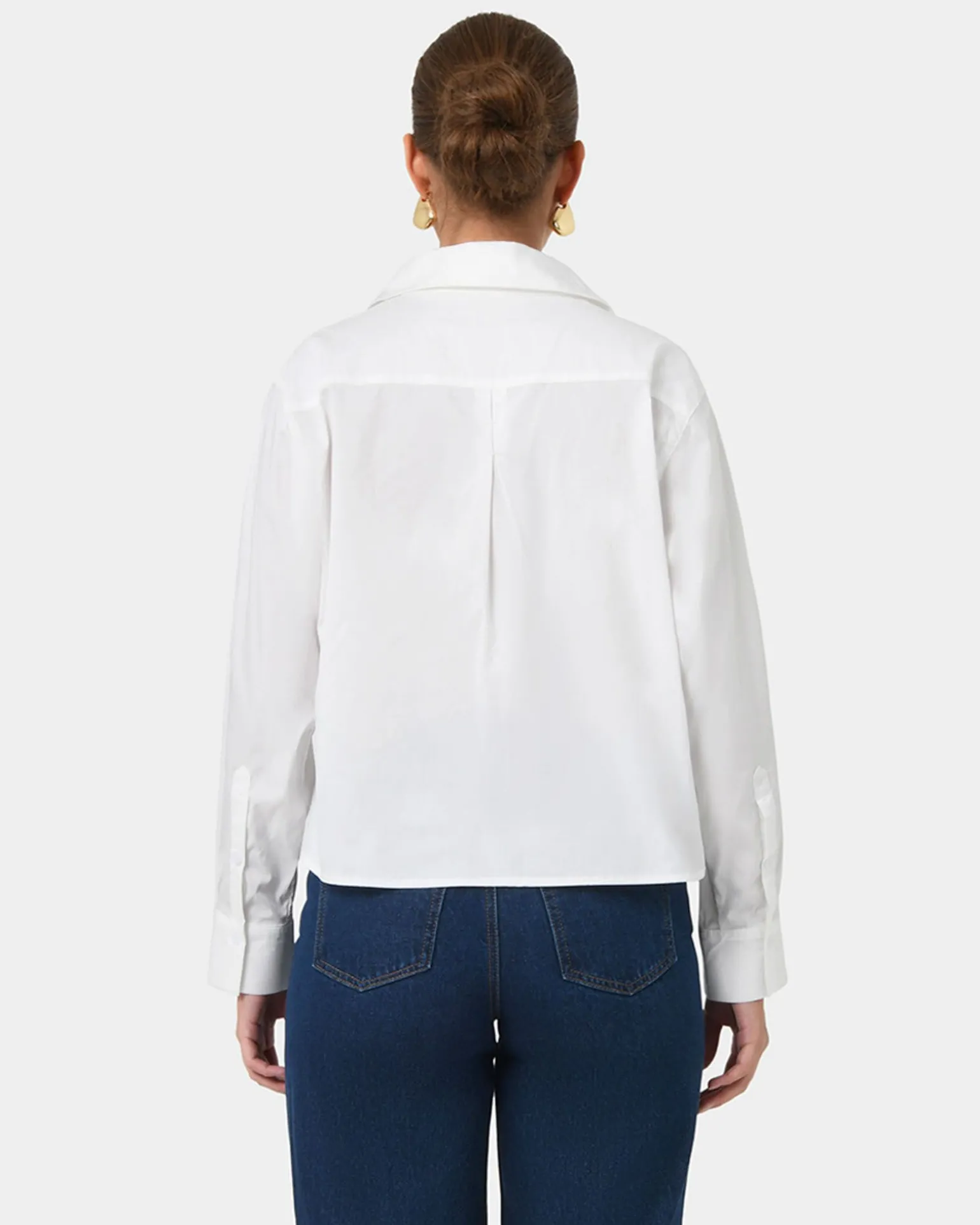Baire Pleated Crop Shirt