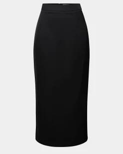 Bel Tailored Satin Midi Skirt