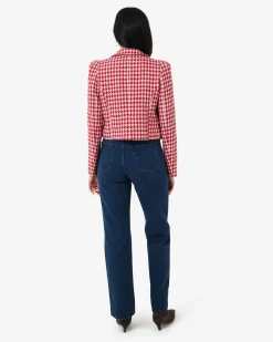 Bennet Houndstooth Crop Blazer