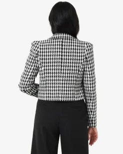 Bennet Houndstooth Crop Blazer