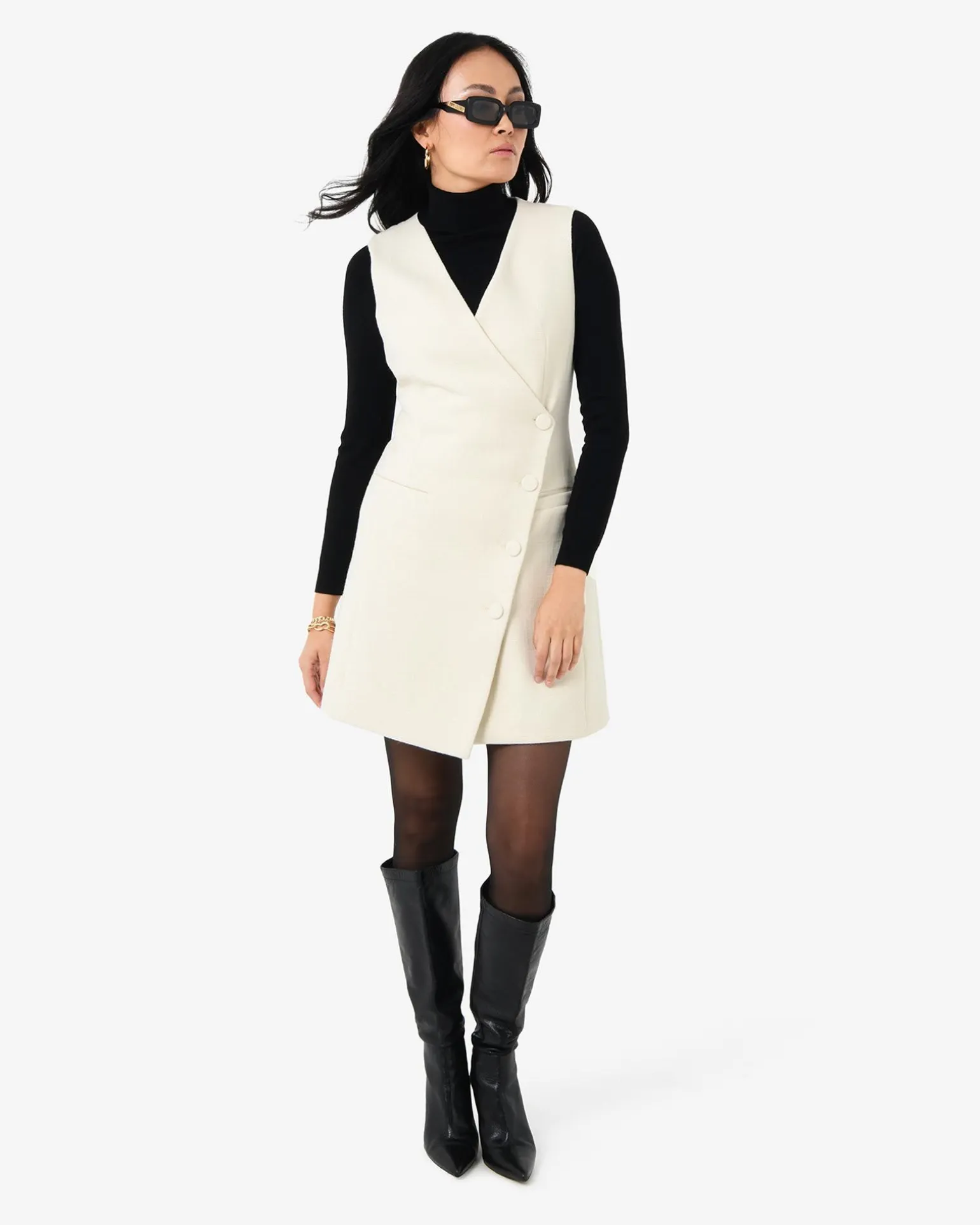Beth Asymmetric Mini Dress