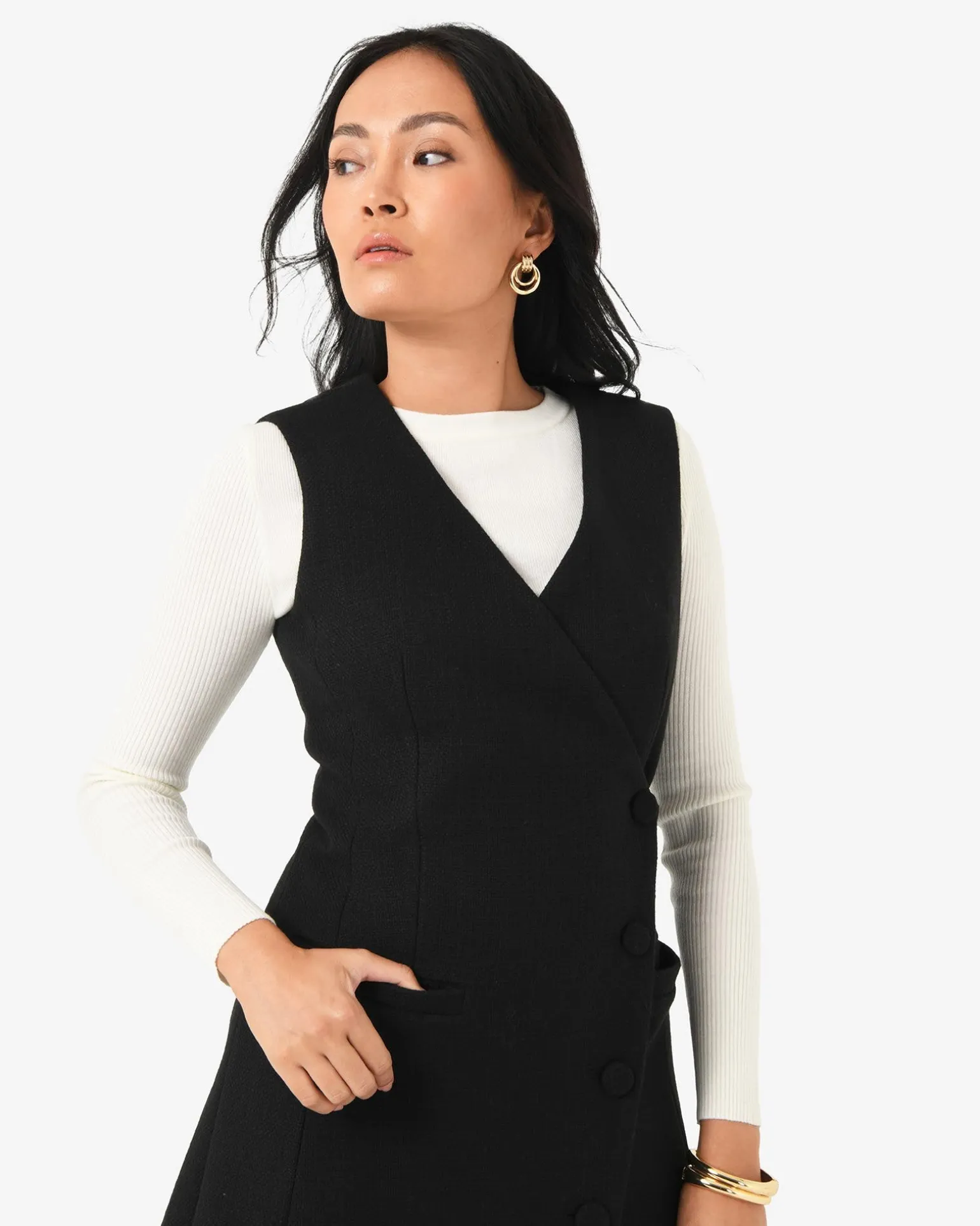 Beth Asymmetric Mini Dress