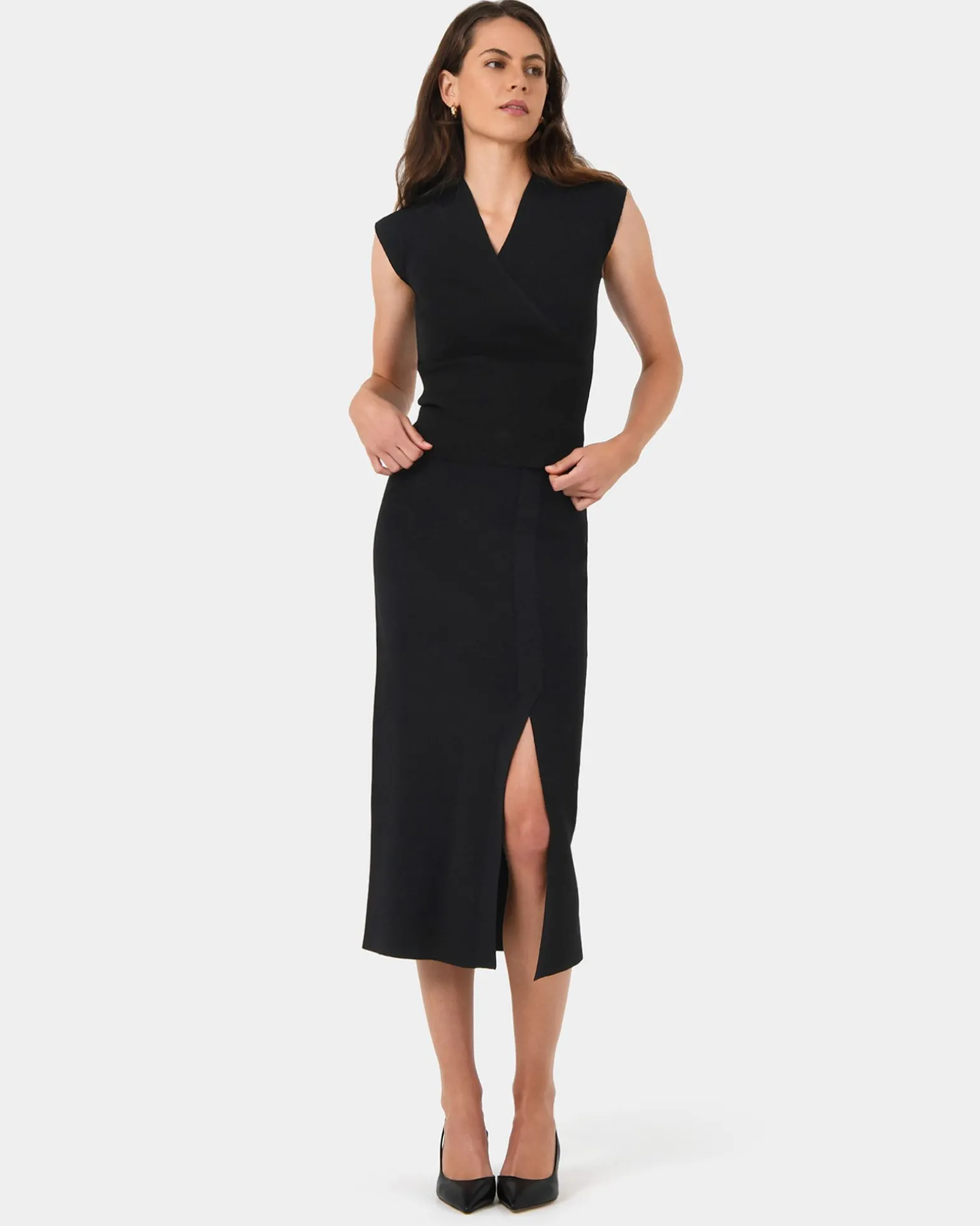 Betty Knit Split Skirt