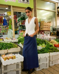 Bondi Denim Column Skirt