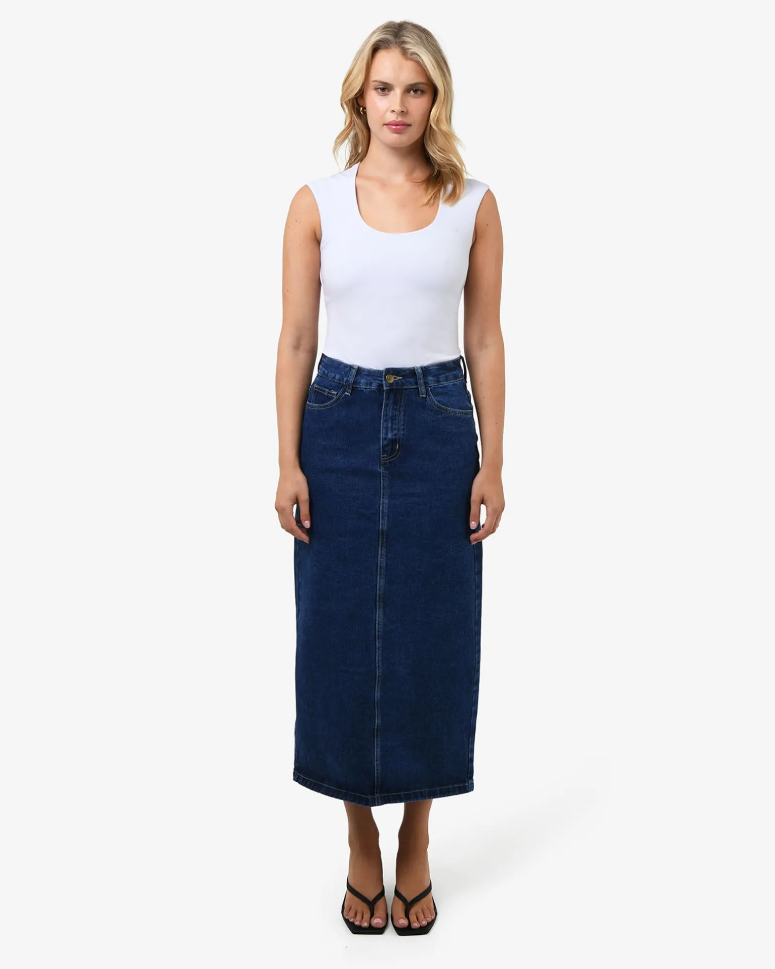 Bondi Denim Column Skirt