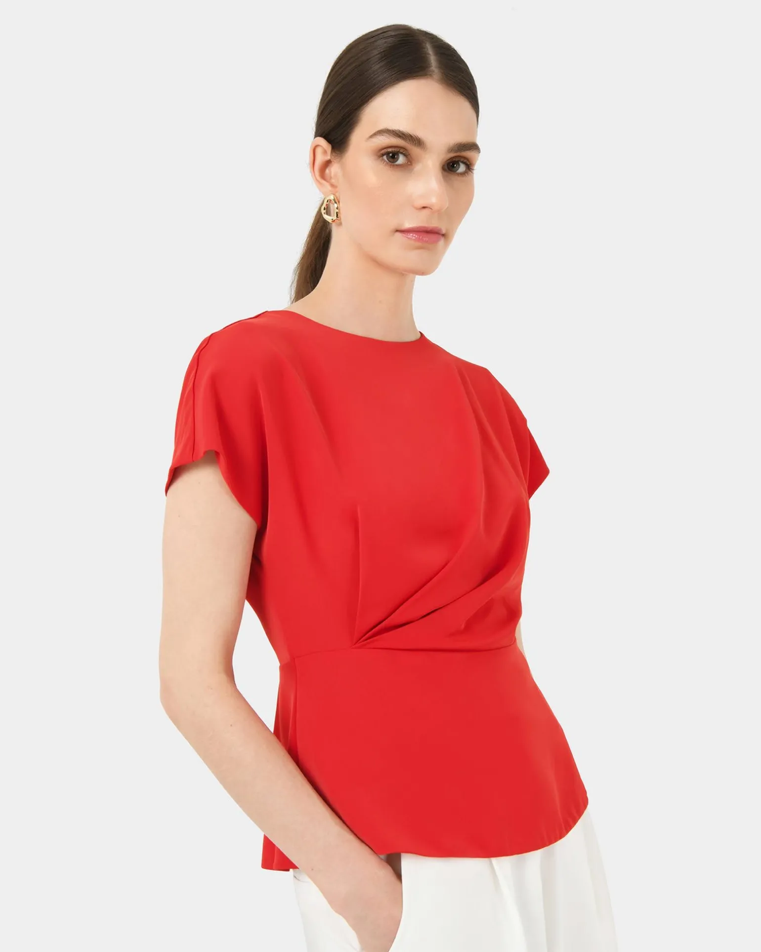 Bonnie Gathered Peplum Top