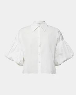 Cali Puff Sleeve Crop Shirt
