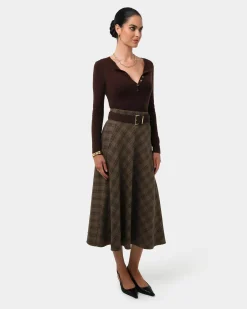 Candice Bias Check Skirt