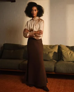 Caris Flared Maxi Skirt